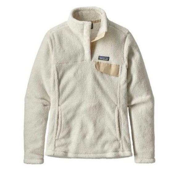 Patagonia Re-Tool Snap T Pullover Fleece Jacket Ivory Cream Medium - Picture 1 of 7